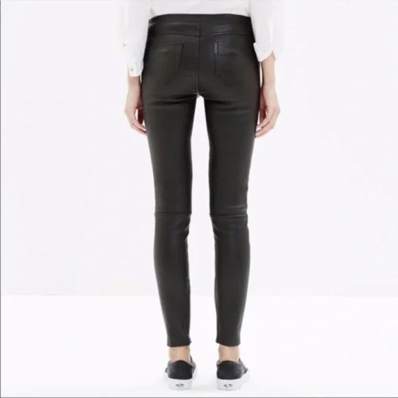 RARE! ๐ค Madewell Leather Leggings, Black, Size 27 - Picture 3 of 12
